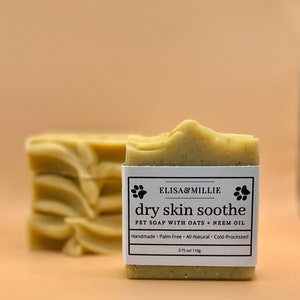 Dog Soap, All-Natural, Handmade, Sensitive Skin, Dry Flakey Skin, Pet Wash, Pet Soap, Insect Repel