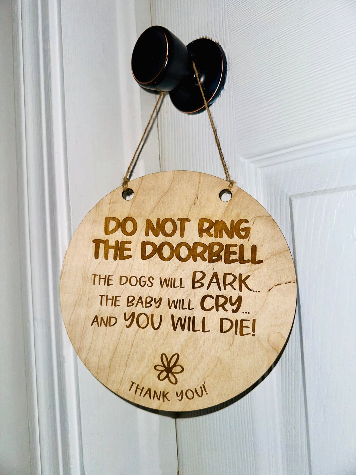 Do Not Ring the Doorbell Sign Baby Sleeping Door Hanger - Etsy