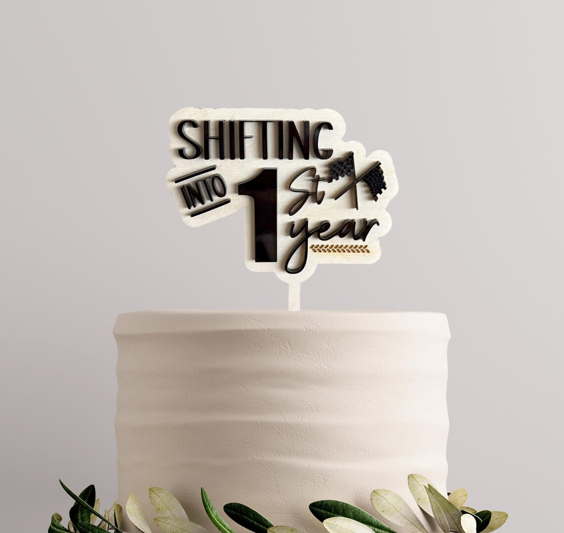 Racing Theme Cake Topper: Personalized Birthday Party Decor - Etsy