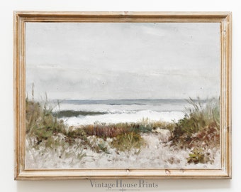 Seascape Vintage Print, Vintage Landscape Painting Digital Download, Landscape, Wall Art, Home Decor, Farmhouse,1800's, Coastal De,cor