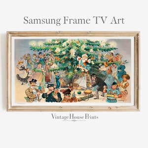 Samsung Frame TV Art / Vintage Schilderij / DIGITALE Download / Samsung TV Art / Kerstmis