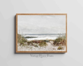 Seascape Vintage Print, Vintage Landscape Painting Digital Download, Landscape, Wall Art, Home Decor, Farmhouse,1800's, Coastal De,cor