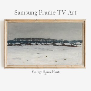 Samsung Frame TV Art / Vintage Schilderij / DIGITAL Download / Samsung TV Art / Winter Landschap