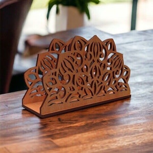 Wooden Napkin Serviette Holder Dispenser / Tissue Rack / Plain Wood to Decorate