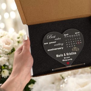 5e bruiloft houten verjaardag kaart aandenken GEPERSONALISEERDE geschenken man vrouw 5 jaar acryl paar cadeau voor haar hem houten aangepaste valentijnskaarten