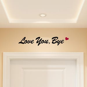 Letrero de madera "Te amo, adiós" – Decoración para la puerta de entrada