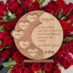 Personalisierte erste Muttertagsgeschenke Mama Geschenk Kinder Name Holz Andenken Plakette