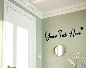 Bye, Love You Custom Quote Wooden Script Wall Sign – Personalised Text Décor for Hallway, Door, or Wall – Any Colour & Size – Made in UK