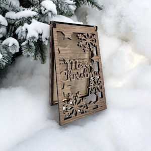Porta-carteira de dinheiro personalizado, presente de Natal, decoração de árvore de Natal, enfeites de Natal