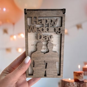 porta-carteira de dinheiro personalizado presente de casamento para homens cartão de envelope personalizado
