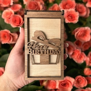 personalisierte Geld Brieftasche Geburtstag Geschenkkarte für Mama Papa Freunde