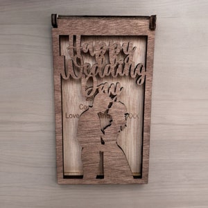 Porta-carteira de dinheiro personalizado presente de casamento aniversário adulto marido esposa