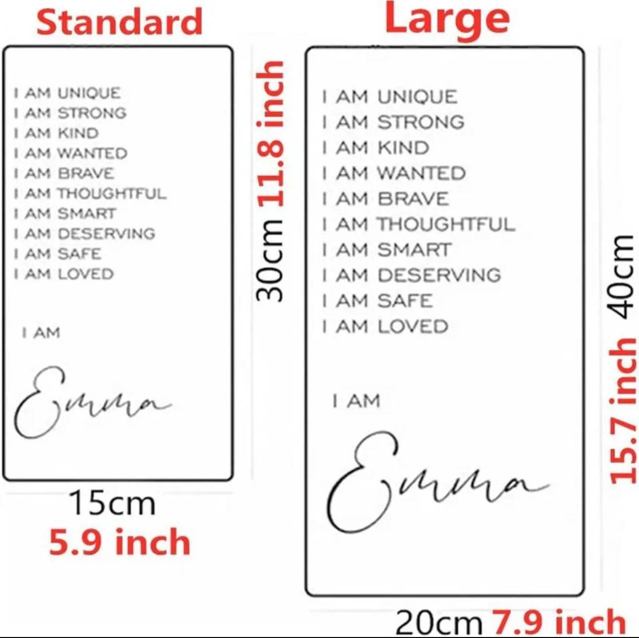 Personalised Mirror Night Light CABLE POWERED Mirrors Affirmations Mirror Wall Decor Mirrors Excellent Christmas Gift