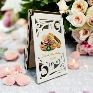 Personalisierte 5. Hochzeitstag Karte Geld Brieftasche Halter Hochzeitsgeschenk Paar Mann Frau