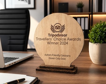 Placa de madera personalizada para premios, trofeo corporativo a medida, regalo de reconocimiento para empleados, premio de escritorio "Campeón de Valores", letrero de madera grabado con láser.