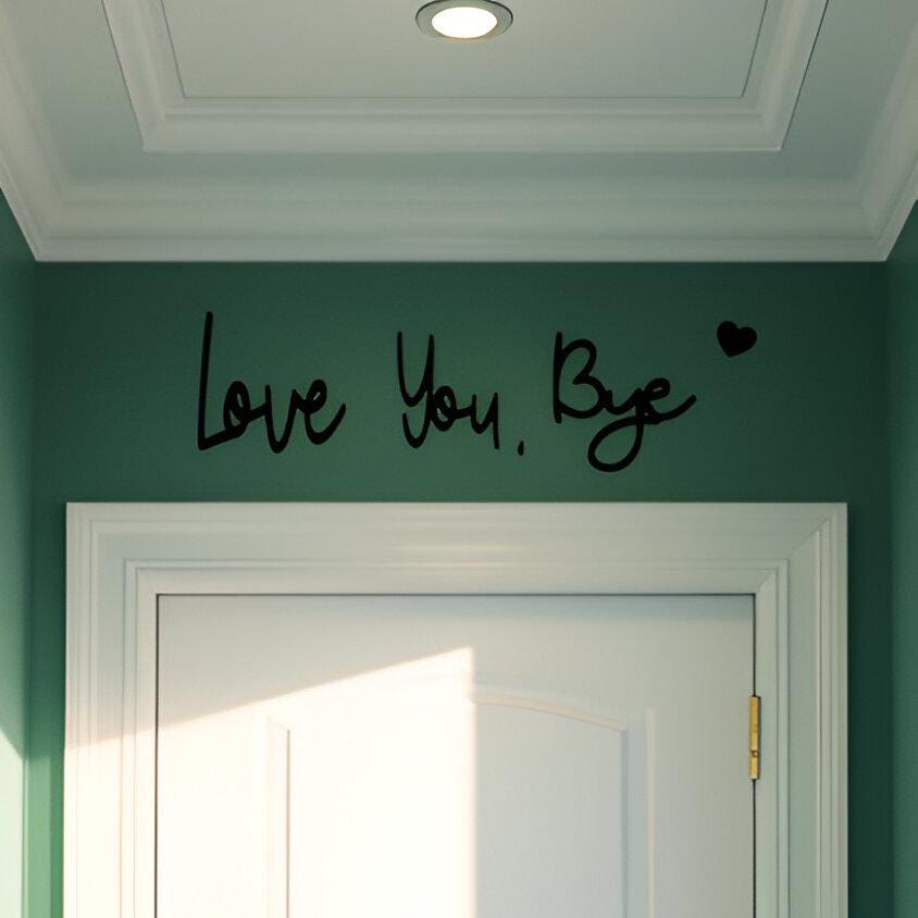 cartello parete in legno scritta love you bye decorazione - Italy
