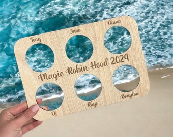Personalised Holiday Drink Tray: Wooden All Inclusive Beer Caddy