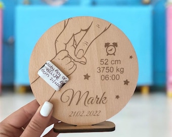 Soporte personalizado para pulsera de nacimiento de bebé, regalo de recuerdo para recién nacidos