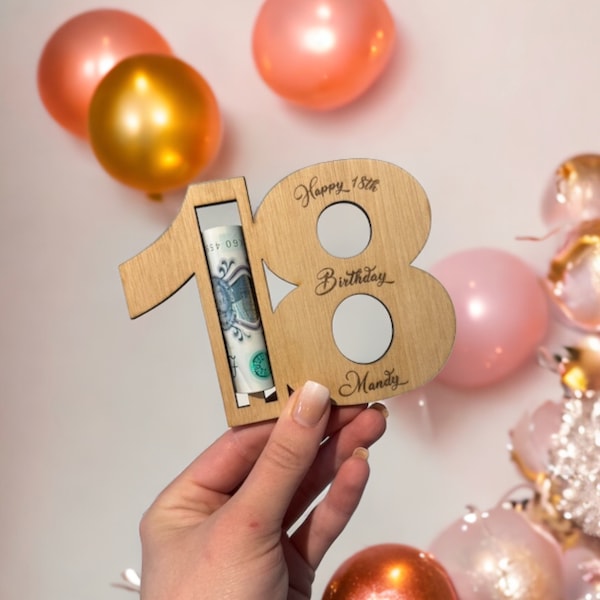 Regalos para el 18.º cumpleaños, billetera para dinero para niñas y niños, ideal para celebrar el 16.º y el 21.º cumpleaños.