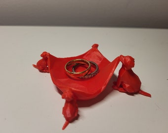 Dog and puppy ring holder