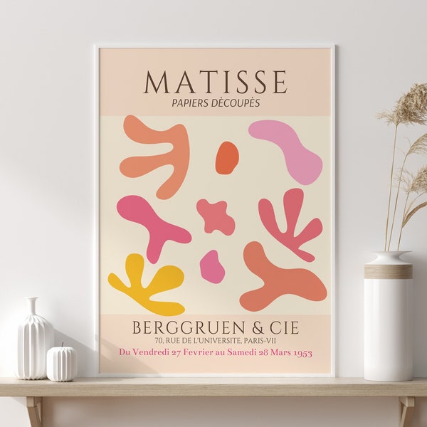 Matisse Colorful Wall Art Matisse Cut Outs Print La Gerbe Matisse Abstract Flower Modern Poster Instant Download Matisse Botanical Print