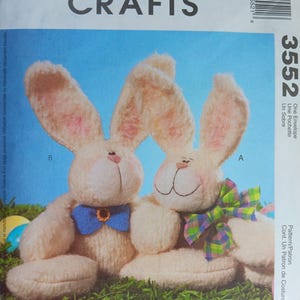 Uncut 3552 McCalls Sewing pattern Cuddling Bunnies -  pre-owned, uncut, complete