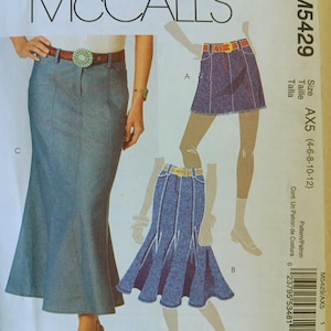 Uncut 5429 McCalls Sewing pattern for Misses&#39; Skirts in three lengths sizes 4-6-8-10-12 -  pre-owned, uncut, complete