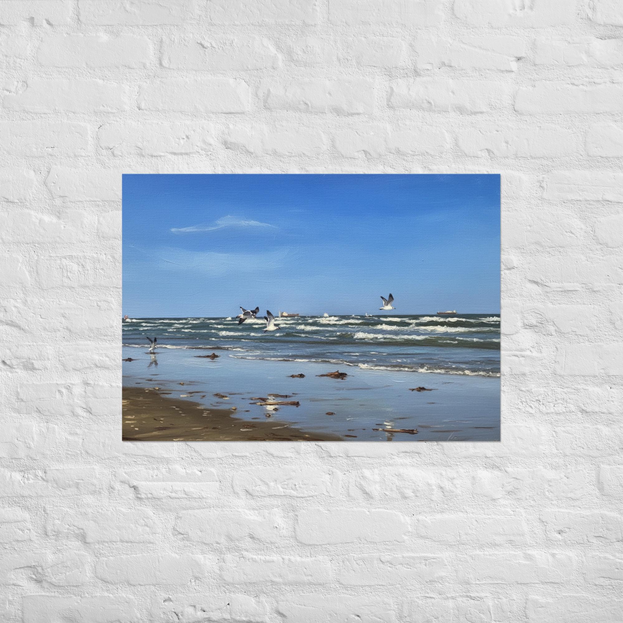 Seagull Beach Print | Coastal Birds Wall Art - Etsy Australia