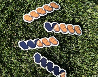 Pixel Hunger Bar Sticker, Video Game Sticker, Laptop Sticker, Water Bottle Sticker, Gaming Sticker, Pixel Art Style Sticker, Food Sticker