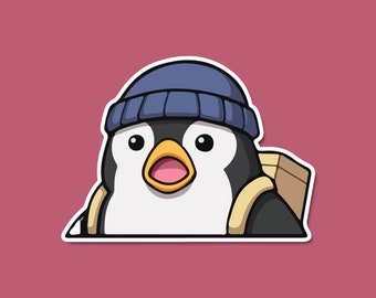 Surprised Penguin Valorant Spray Waterproof Sticker, Valorant Meme Sticker