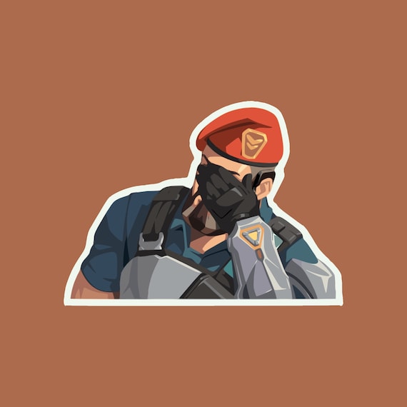 Brimstone Head Slapper Valorant Spray Waterproof Sticker Etsy