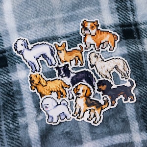 Pixel Dog Art Sticker, Video Game Sticker, Laptop Sticker, Water Bottle Sticker, Animal Sticker, Pixel Art Style Sticker, Dog Sticker, Pets