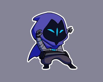 Omen Cat Dance Valorant Spray Waterproof Sticker