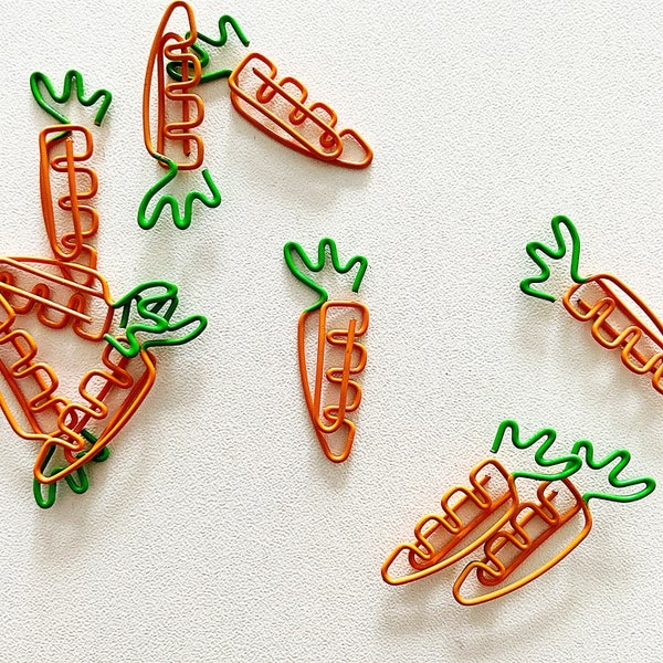 Carrot paper clip for savings game