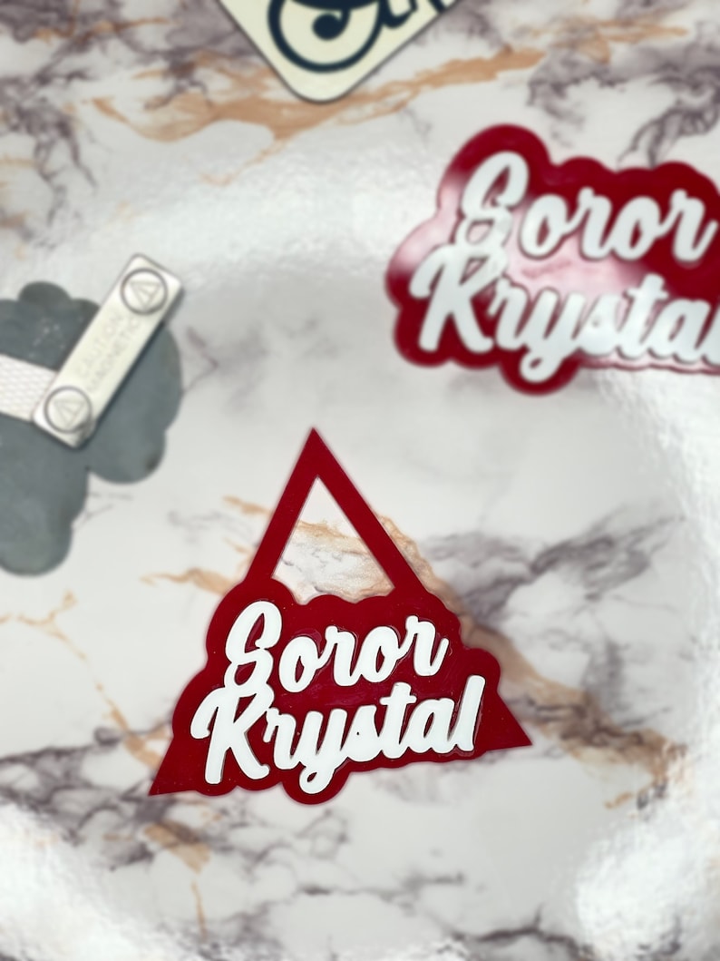 Soror Pin Custom Name Badge Sorority Pin Crimson And Cream soror-pin-custom-name-badge-sorority-pin-crimson-and-cream