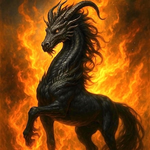 Longma,Dragon Horse, Cosmic Order and Sacred Will,Spirit Companion