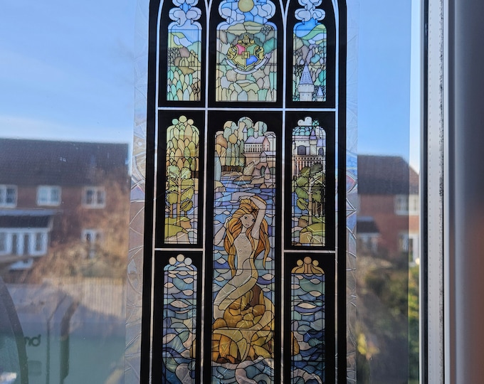 Holographic Window Cling Sun Catcher Prefects Bathroom Stained Glass Style Etsy