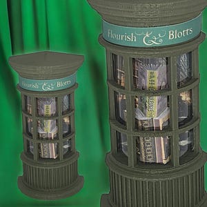 Vitrine da livraria Wizard para pendurar enfeites de Natal