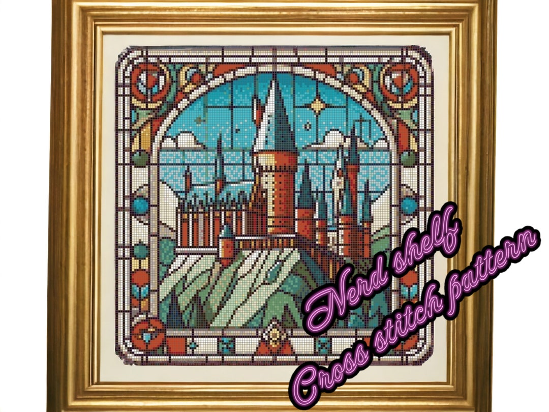 Stained Glass Magical School Castle Cross Stitch Pattern - Etsy