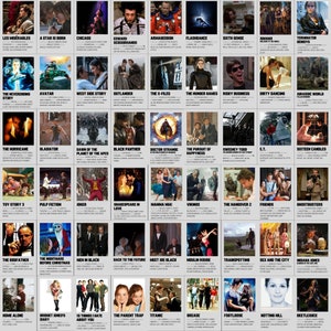 300 PCS / Programas de televisión de películas Collage de pared / Collage de fotos de carteles de películas vintage / Portada de película Pósteres de decoración de habitaciones Polaroid / Imágenes digitales 4x6"