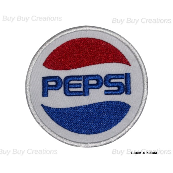 PEPSI Circle Logo Parche termoadhesivo bordado Parche para ropa Parche para coser / Insignia para chaquetas, mochilas, jeans y para su propio estilo