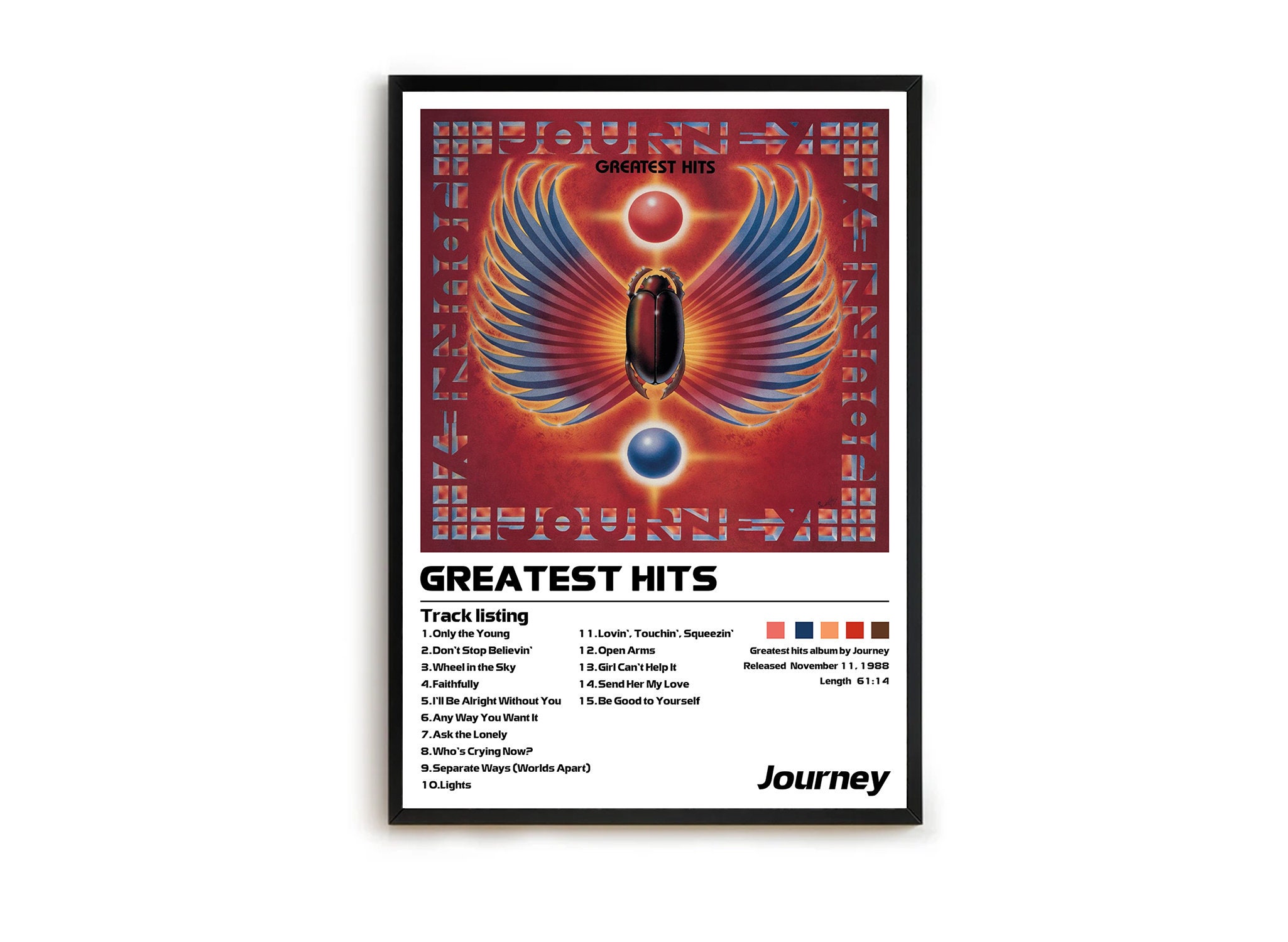 Journey Greatest Hits Minimalist Album Cover Poster journey-greatest-hits-minimalist-album-cover-poster