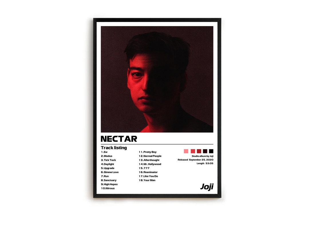 Joji Nectar Minimalist Album Cover Poster Music Print Etsy