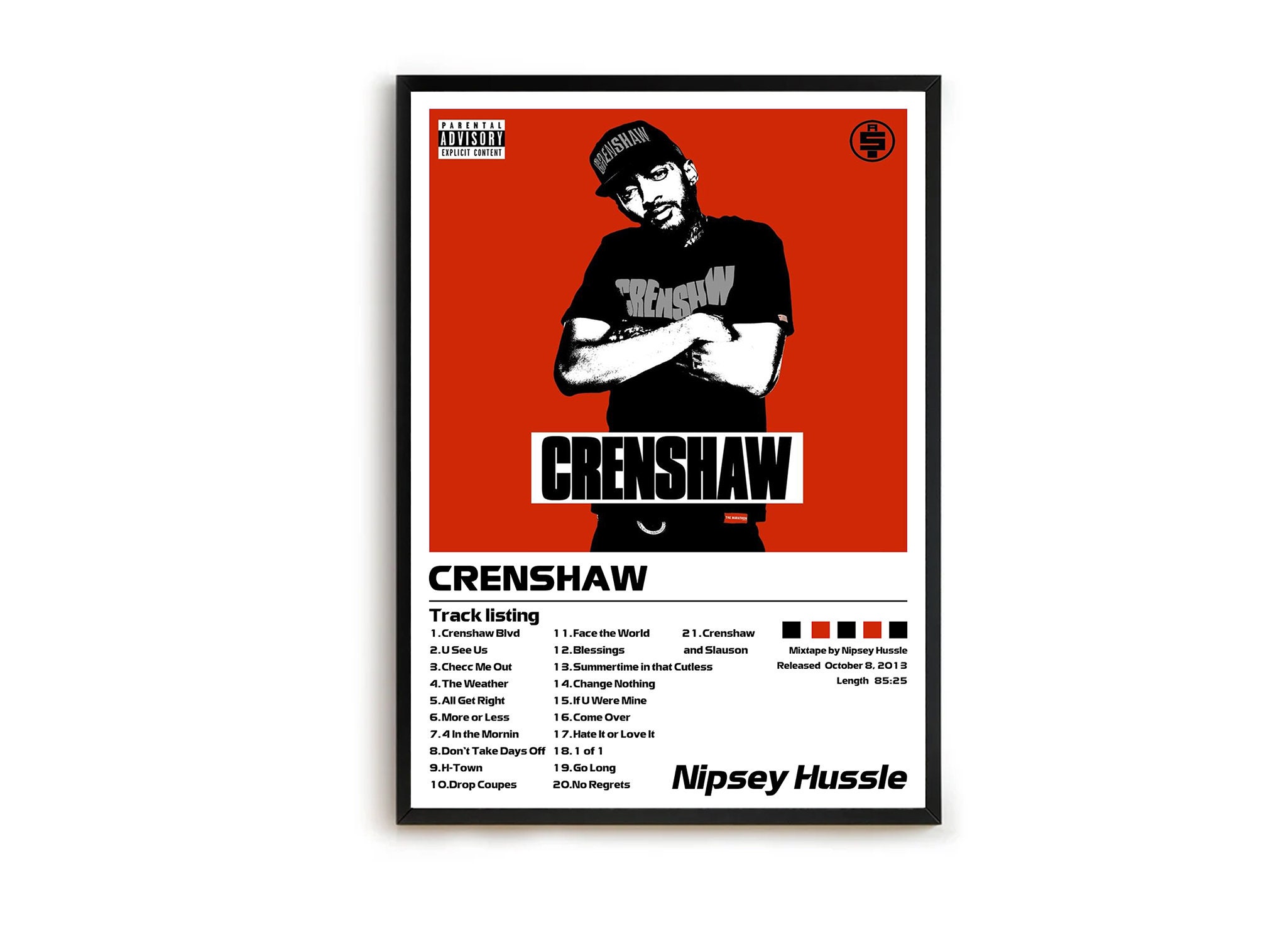 Discover Nipsey Hussle - Crenshaw Album Song Poster