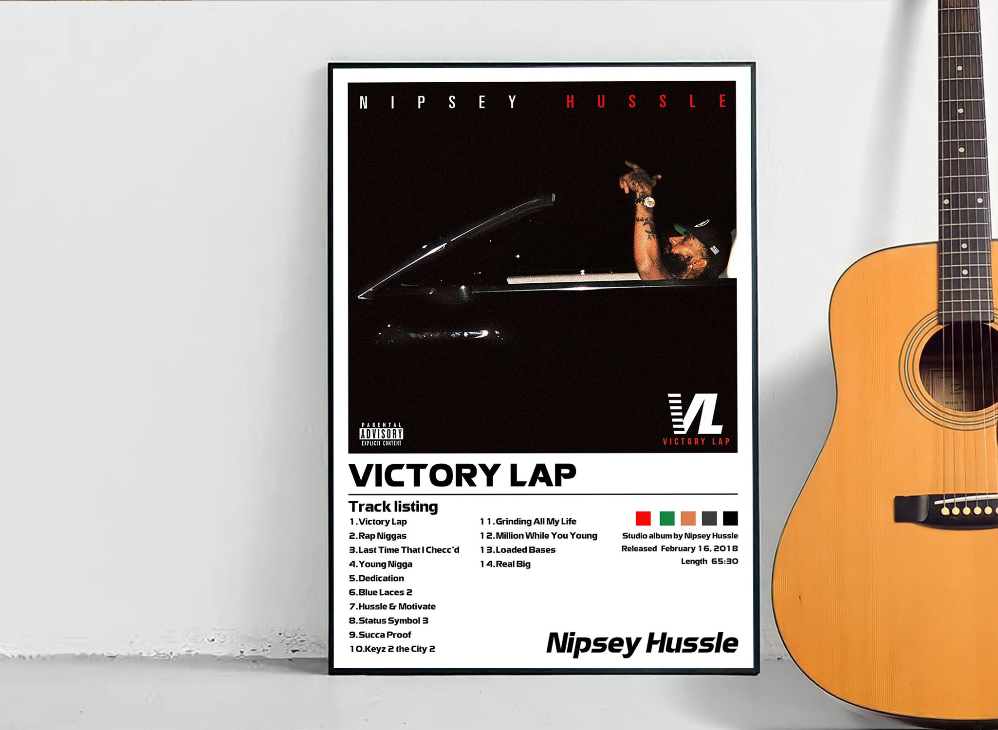 Discover Nipsey Hussle - Victory Lap |  Minimalist Album Cover Poster