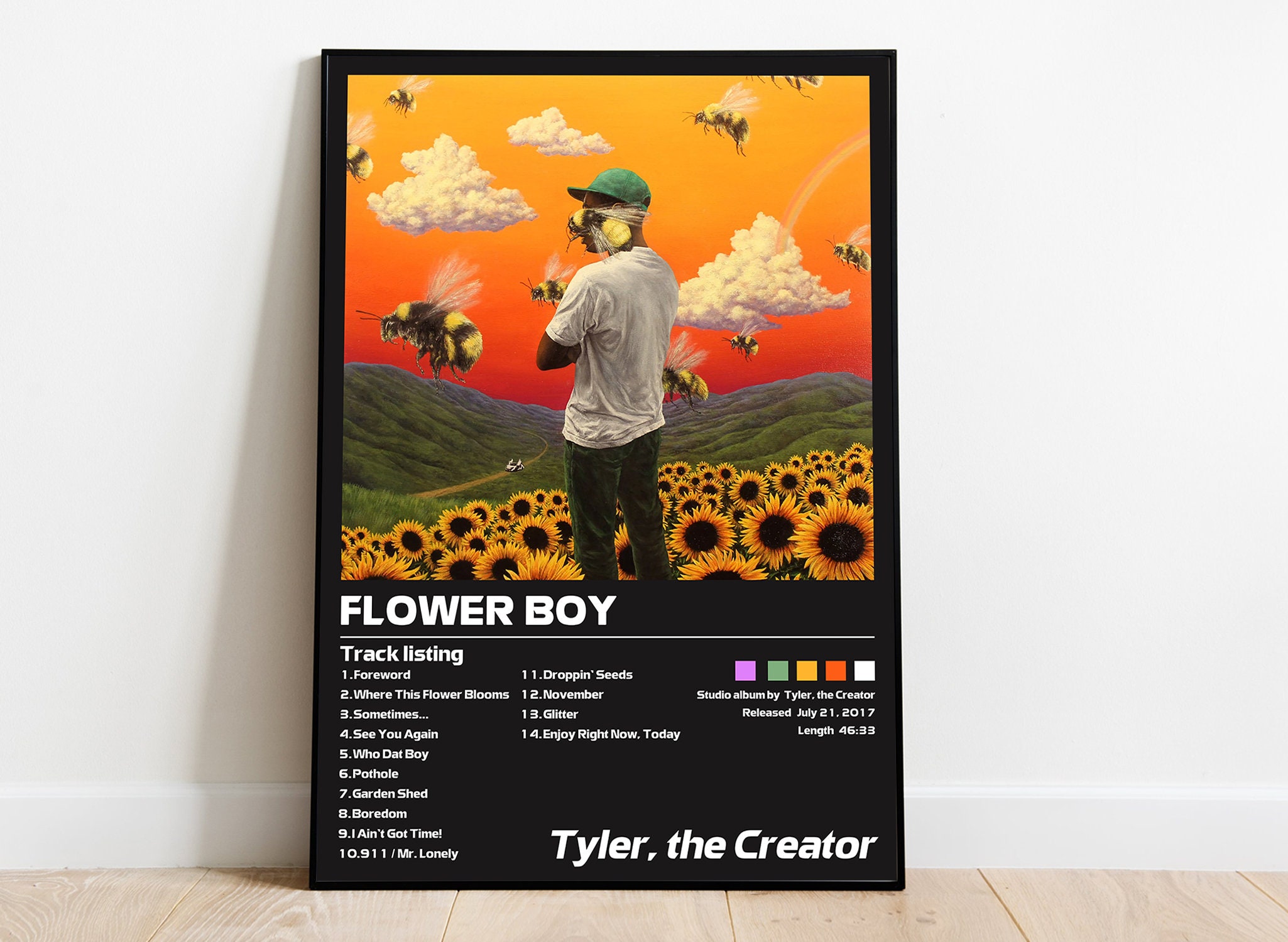 Tyler the Creator Flower Boy Poster Minimalist Album Etsy
