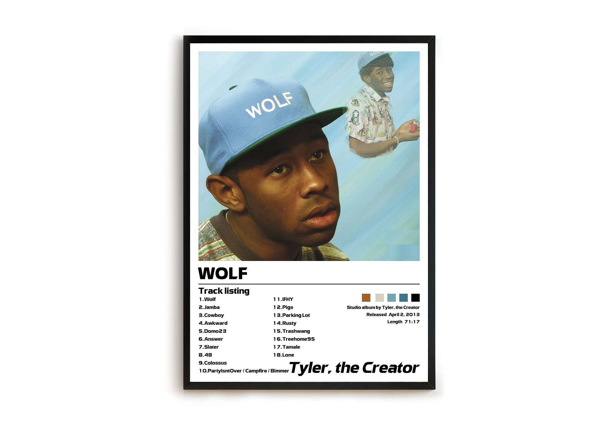 Tyler the Creator Wolf Minimalist Album Cover Poster 