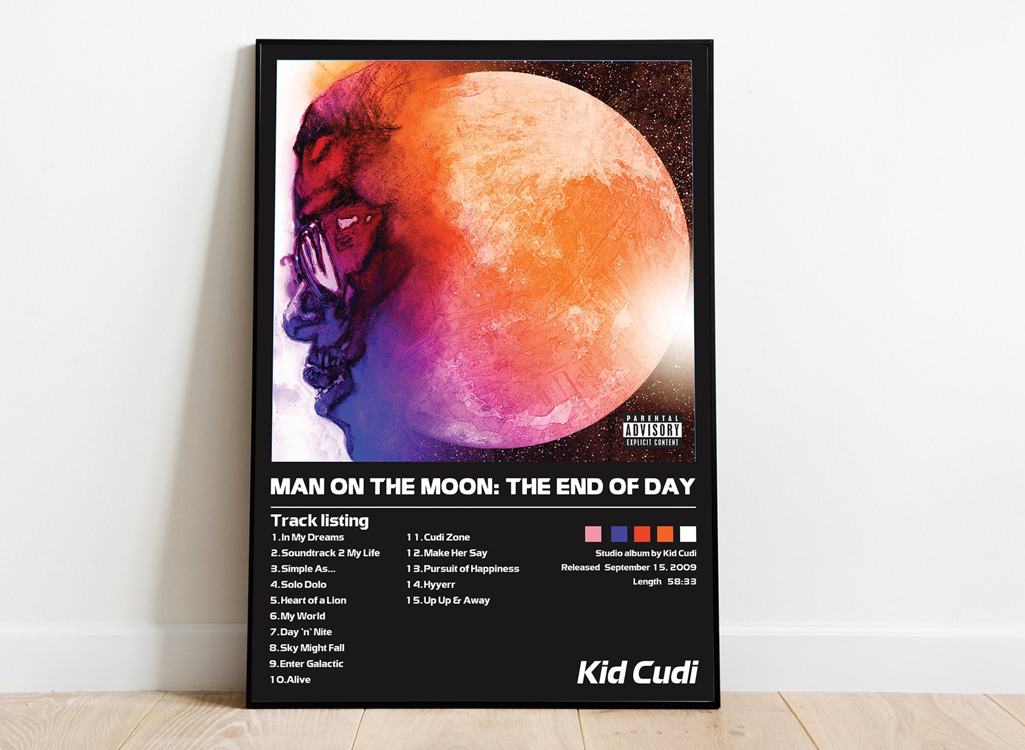 Kid Cudi Man on the Moon : the End of Day Minimalist Album - Etsy