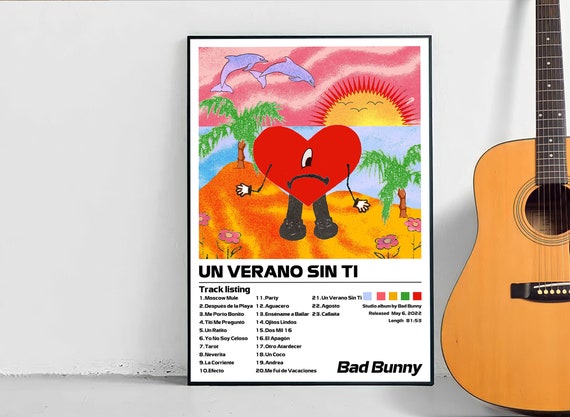 Bad Bunny Poster, Album Cover Limited Edition Posters, Music Posters (Set  of 6, 8in x 10in, Unframed)