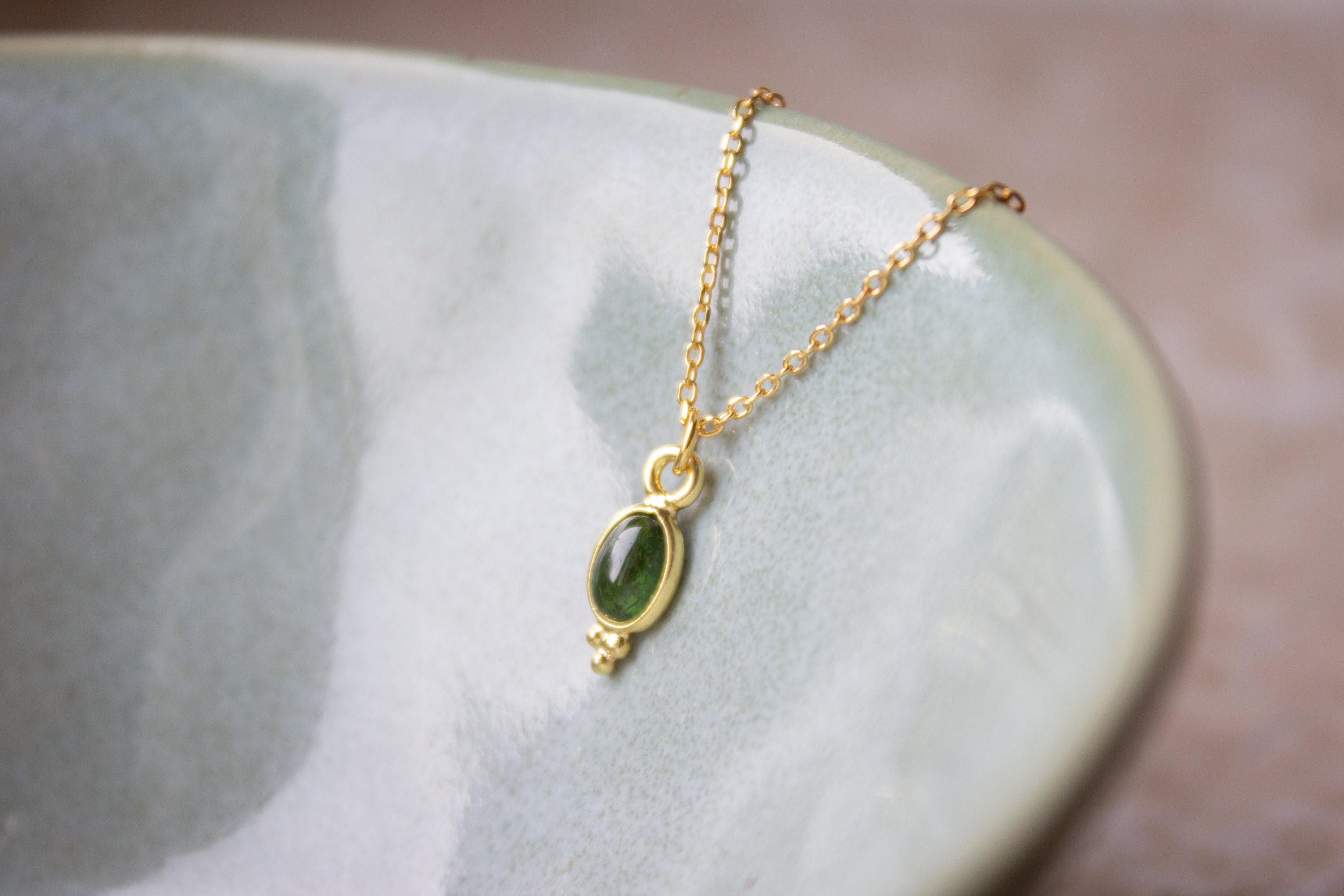 Gold peridot anhänger